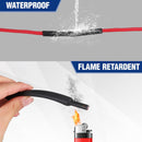 WORKPRO 100 FT 3/8" Heat Shrink Tubing, 3:1 Ratio Dual Wall Adhesive Lined Heat Wire Shrink Wrap Tubing, Industrial and Marine Grade Shrinking Cable Tube, Flame Retardant and Waterproof, Black