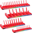 WORKPRO Socket Organizer Set, 4PC Impact Socket Holder, 1/4", 3/8", 1/2" Drive SAE Socket Trays, Impact Socket Organizer for Tool Box Drawer, Socket Storage Holds 82 Pieces (Socket not Included)