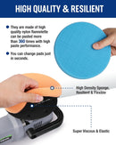 WORKPRO 6.5 Inch Buffing Sponge Pads, 5Pcs 6.5 Inch Face for 6.5 Inch Backing Plate, Cutting Polishing Pad Kit for Car Buffer Polisher Compounding, Polishing and Waxing