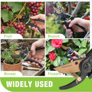 WORKPRO 8.5" Bypass Pruning Shears, Die-cast Aluminum Handle, Garden Shears with Sharp SK5 Blade, Garden Clippers, Hand Pruner for Branches, Flowers, Fruits, Plants, Effortlessly Prunes 3/4" Branches