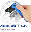 WORKPRO Folding Utility Knife, Heavy Duty Metal, Quick Open Botton Lock Box Cutter, Quick Change Blade Razor Knife, 1PC with 10 Extra SK5 Blades