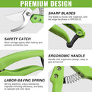 WORKPRO Garden Clippers, 2 Pcs Flower Scissors Include 8" Bypass Pruner and 8.5'' Straight Blade Shear, Professional Pruning Shears Kit for Cutting Flowers, Trimming Plants, Fruits Picking