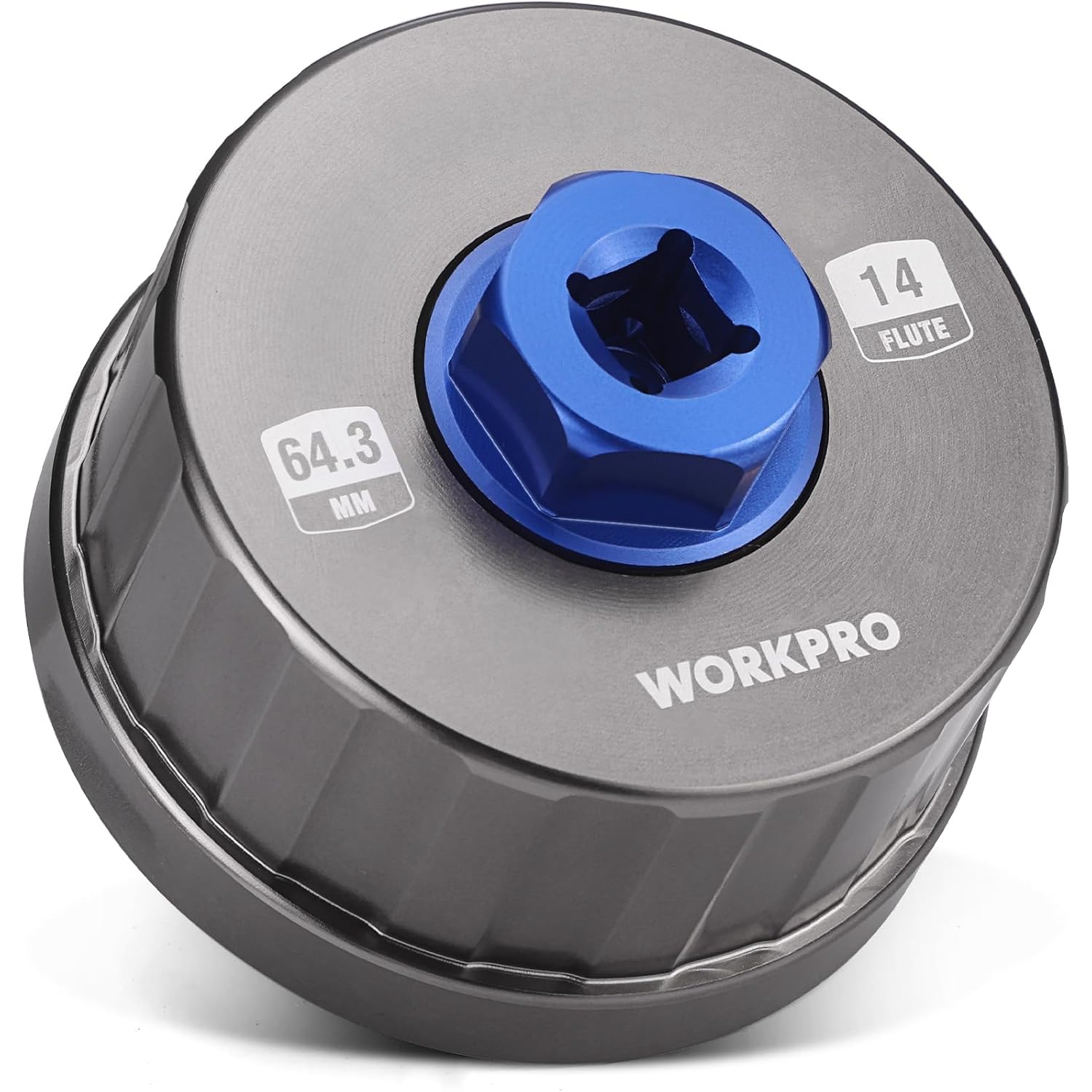 WORKPRO Oil Filter Wrench for Toyota Lexus..., 64mm 14 Flute Precision CNC Machined Aluminum Oil Filter Removal Tool for Toyota Camry, Tundra, Tacoma, 4Runner, RAV4 and More