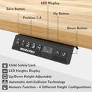 WORKPRO 48" Electric Standing Height Adjustable Workbench with 48"x24" Wooden Top and Dual Motor