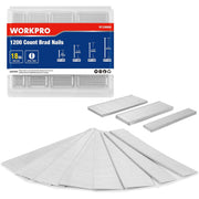 18-gauge brad nails in clear blister pack with loose nails, silver color