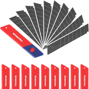 Snap-off replacement blade set with multiple dark gray segments fanned out