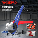 WORKPRO PEX Cutter, Hose Cutter with 1/8"-1-5/8" Cutting Capacity, specific angle(30°, 45°) for cutting rectangular cord cover, Tubing Cutter for PPR, PE, PP, Suitable for Home and Plumbing Repairs