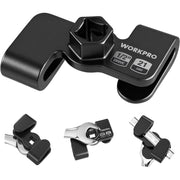 WORKPRO black 1/2 in drive wrench extender adapter with 21 mm hex socket, set shown.