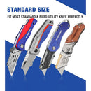 WORKPRO 50-Pack Utility Knife Blades with Dispenser, SK5 Steel Box Cutter, Standard Blades for Utility Knife Replacement