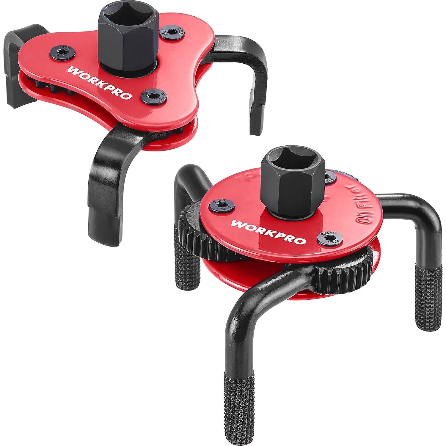WORKPRO Universal Oil Filter Wrench Adjustable (2-3/4" to 5-1/8"), Oil Filter Removal Tool, Oil Filter Change Set, Ideal for Engine Filters, Conduit, & Fittings