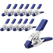 WORKPRO 4-Inch Spring Clamps, 12 Pack, Heavy Duty Metal Clamps with PVC Jaw Pads, Strong Grip for Woodworking, DIY Projects, Crafts and Home Use
