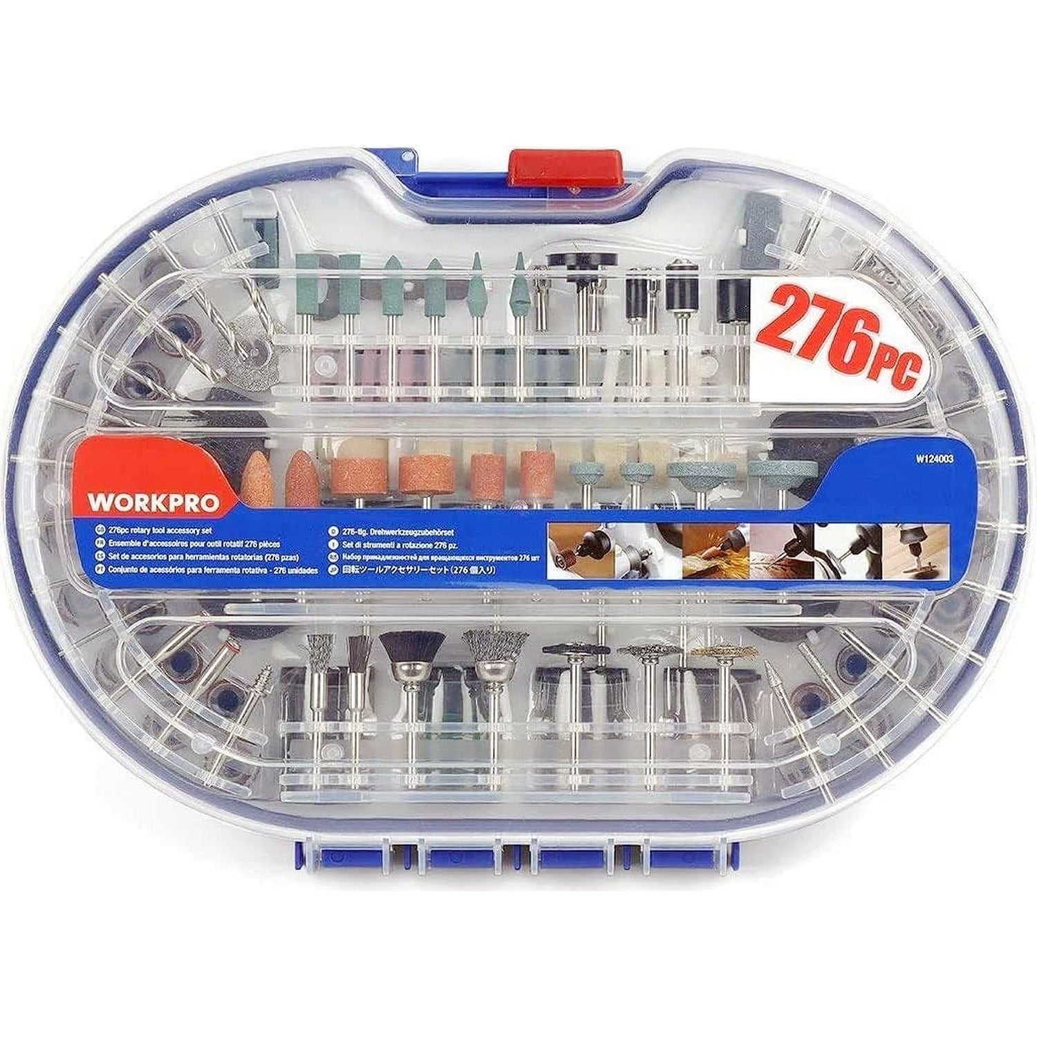 WORKPRO 276 Pcs Rotary Tool Accessories Kit Cutting Carving and Polishing Universal Fitment