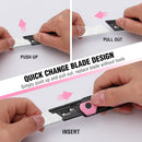 WORKPRO 2-in-1 Folding Knife, Quick-Change Box Cutter with Belt Clip, Liner Lock, and G10 Handle, Extra 10 SK5 Blades Included