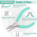 WORKPRO Jewelry Pliers Set, 3 Pack Jewelry Making Tool Kit Includes Mini Needle Nose Plier/Chain Nose Plier, Round Nose Plier and Wire Cutter for Jewelry Repair, DIY Crafts, Jewelry Making Supplies