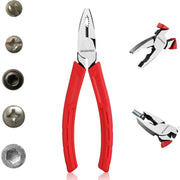 WORKPRO screw extractor pliers with red handles and serrated jaws, shown with screw heads