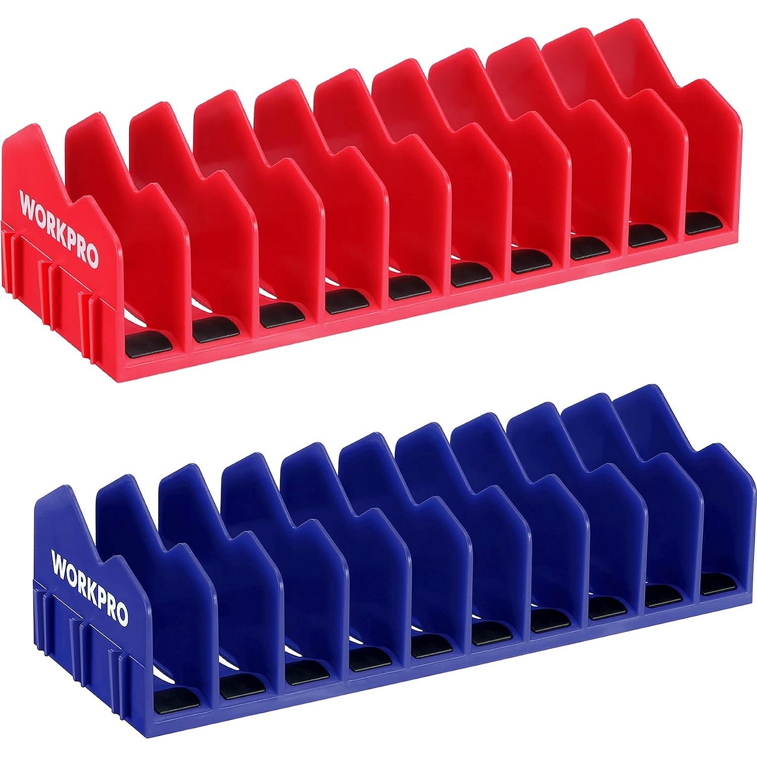WORKPRO 2-Pack Plier Organizer Rack, Pliers Holder and Cutter Organizers with Non-Slip Rubber Base, 20-Slot Tool Box Organizer, Tool Drawer Organizer, Tool Storage, Plier Rack (Pliers Not Included)