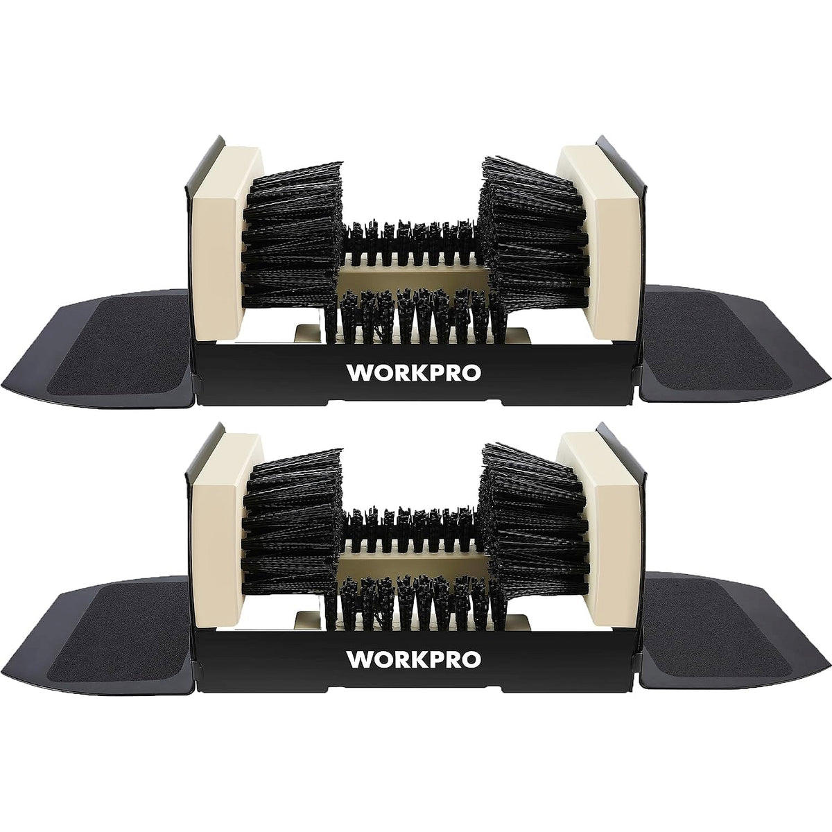 WORKPRO Boot Brush Scraper Outdoor, Shoe Cleaner Brush, Boot Scrubber, Heavy Duty Boot Cleaning Brush, 2 Pack