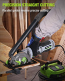 WORKPRO 5.8Amp 3500RPM Circular Saw with Parallel Guide, Maximum Cutting Depth 1-11/16''(90°),1-1/8''(45°), Compact Circular Saw with Three 4-1/2" Blades for Wood, PVC, Tile, Cement Block