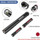 WORKPRO LED Pen Light, Aluminum Pen Flashlights, Pocket Flashlight with Clip for Inspection, Emergency, Everyday, Black(4-Pack)