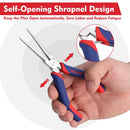 WORKPRO 6" Needle Nose Pliers (Smooth Jaw), Mini Long Nose Pliers with Comfort Grip Handles, Jewelry Pliers for Wire Wrapping, Crafts, Jewelry Making Supplies