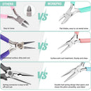 WORKPRO Jewelry Pliers Set, 3 Pack Jewelry Making Tool Kit Includes Mini Needle Nose Plier/Chain Nose Plier, Round Nose Plier and Wire Cutter for Jewelry Repair, DIY Crafts, Jewelry Making Supplies