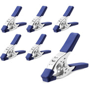 WORKPRO 4 Inch Spring Clamps, 6 Pack, Heavy Duty Metal Clamps with PVC Jaw Pads, Strong Grip for Woodworking, DIY Projects, Crafts and Home Use