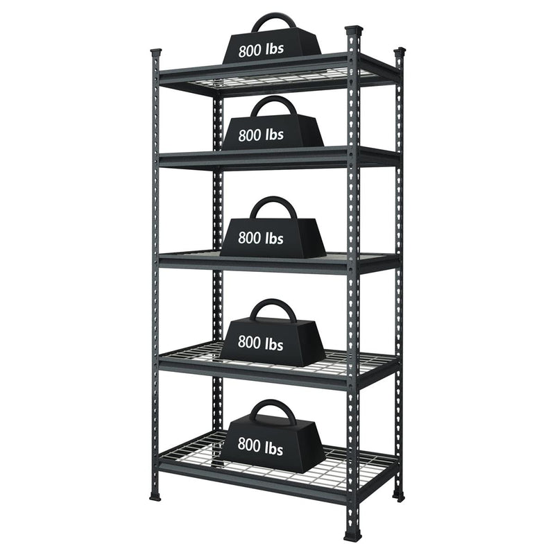 Heavy Duty 5-Shelf Metal Storage Rack Shelving Unit