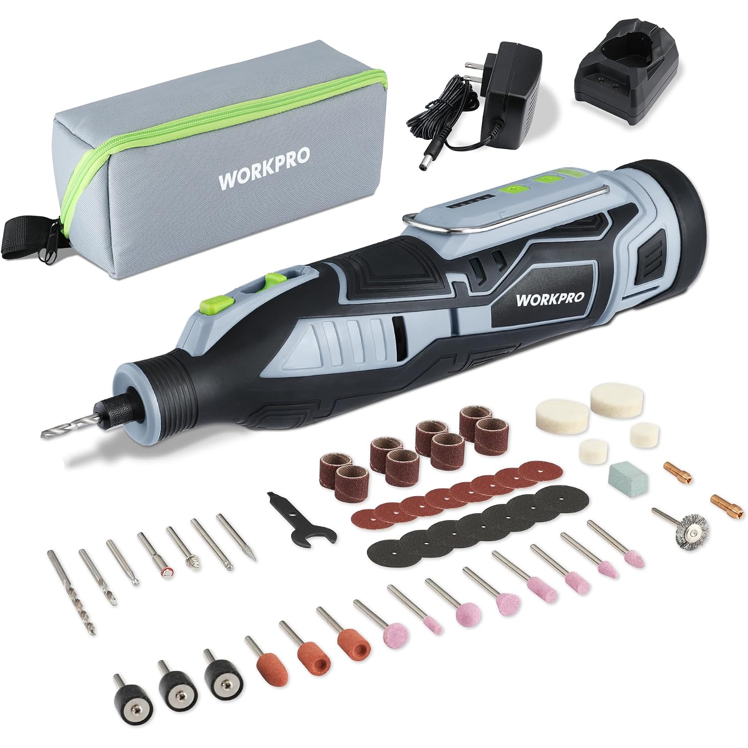 WORKPRO 12V Cordless Rotary Tool Kit for Handmade and DIY