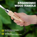 WORKPRO Crack Weeder, 12" Stainless Steel Crevice Weeding Tool with Ash Wooden Handle, L-Shaped Sidewalk Weed Puller Spatula, for Garden Lawn Yard Patio Terrace Paving Moss Garden Tool