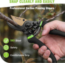 WORKPRO 8.5" Bypass Pruning Shears, Die-cast Aluminum Handle, Garden Shears with Sharp SK5 Blade, Garden Clippers, Hand Pruner for Branches, Flowers, Fruits, Plants, Effortlessly Prunes 3/4" Branches