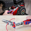 WORKPRO Premium 8” Needle Nose Pliers, Paper Clamp Precision, Heavy-Duty CRV Steel, Large Soft Grip with Wire Cutter, Long Nose Cutting Pliers, W031269