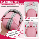 WORKPRO Safety Ear Muffs, NRR 25 dB, Noise Cancelling Headphones for Kids-Pink Ribbon