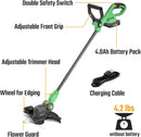 WORKPROX 2 in 1 Lawn Edger & Weed Trimmer  with 2Pcs Grass Trimmer Spool Line - 20V