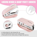 WORKPRO Mini Stapler with Staples, Pink Stapler Set Includes Two Small Staplers, One Staple Remover, 2000 Standard Staples - Cute Staplers for Desk with Non-Slip Base, Lock Design - Pink Ribbon
