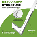 WORKPRO Crack Weeder, 12" Stainless Steel Crevice Weeding Tool w/ Soft Handle, L-Shaped Side-Walk Weed Puller Spatula, For Garden Lawn Yard Patio Terrace Paving Moss Garden Tool