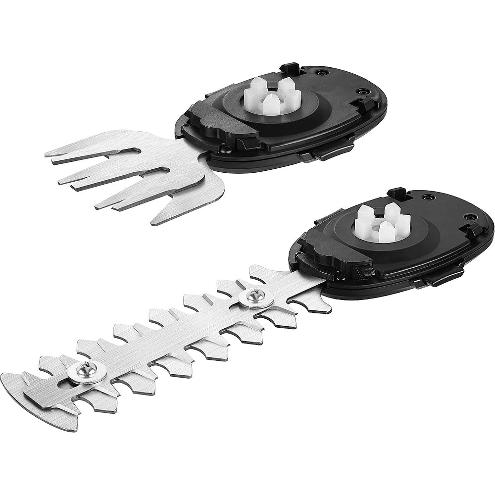 Replacement blade set with two black mounts and silver metal cutting blades.