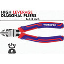 WORKPRO 6” Wire Cutters Heavy Duty CRV Steel, Diagonal Pliers for Cutting Wires Craft, Comfort Grip Handle