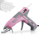 WORKPRO Hot Glue Gun Full Size with 10 PCS Glue Sticks - Pink Ribbon