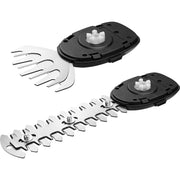 Replacement cordless grass shear blades with black plastic mounts, two blade sets