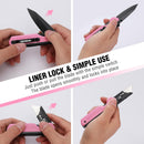 WORKPRO 2-in-1 Folding Knife, Quick-Change Box Cutter with Belt Clip, Liner Lock, and G10 Handle, Extra 10 SK5 Blades Included