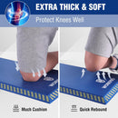 WORKPRO Extra Thick Kneeling Pad, Blue, 28 x 16 x 1.2in | Soft NBR Foam Knee Cushioning, Extra Large Foam Kneeler Mat, For Auto-Repair, Gardening, Workout Supplies