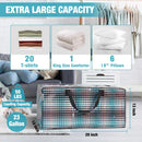WORKPRO 6 Pack Extra Large Moving Bags with Zippers & Carrying Handles Backpack Straps, Heavy-Duty Storage Tote for Space Saving & Storage, Alternative to Moving Box (Lattice Printing)