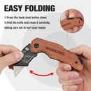 WORKPRO Wood Handle Folding  Heavy Duty Utility Knife