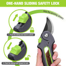 WORKPRO Bypass Pruning Shears for Gardening, 8" Garden Scissors with Dual-Size Opening for Thin & Thick Branches, Garden Clippers with Sharp SK5 Steel Blades for Pruning, Cutting and Fruit Picking