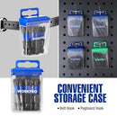 WORKPRO 12pcs PH2 Impact Phillips Screwdriver Bit Set, CNC Machined S2 Steel Tips with Magnetism, 1/4" Hex-Shank Driver Bits, 2" Long Impact Screwdriving Bits with Storage Box