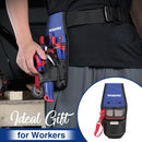 WORKPRO Small Electrician Tool Pouch, Compact Durable Tool Bag with Multiple Pockets, Heavy Duty Oxford Fabric, Comfortable Belt Loop, Zinc Alloy Hook, Perfect for Electricians, Technicians