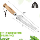 WORKPRO Garden Trowel with Wood Handle, Stainless Steel Narrow Hand Shovel, Multi-Use Flat Garden Trowel for Planting, Weeding, Transplanting, Digging, Small Weeding knife for Gardening