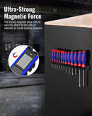 WORKPRO 2-Pack Magnetic Screwdriver Organizer and Wrench Organizer Set, Aluminum Rail Magnetic Tool Organizers, Tool Holder, Tool Box Organizers, 24-Slot Screwdriver & Wrench Holder (Tools Excluded)