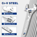 WORKPRO Adjustable Wrench, 6-inch Heavy Duty Spanner with Inch/Metric Scale, Premium Cr-V Steel, Chrome Plated