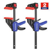 WORKPRO 6" Clamps for Woodworking 2-Pack, Light Duty Wood Clamps | Quick-Release, One Hand 150 LBS Load Limit, Woodworking and DIY Projects